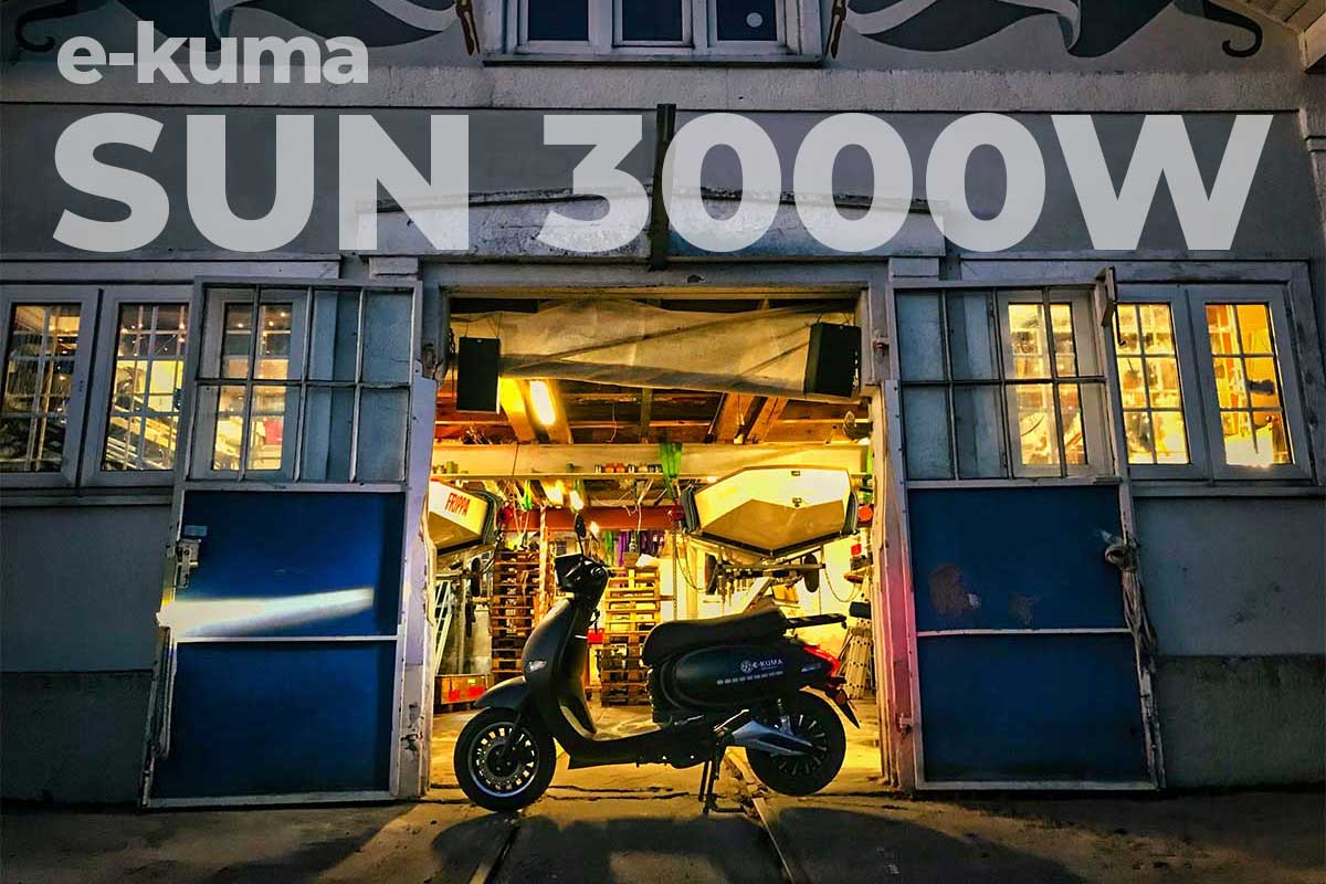 e-kuma SUN 3000W: Ausführliches Review des schönen 45 Km/h Elektrorollers
